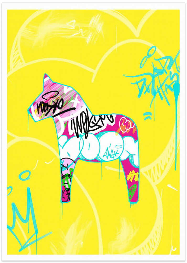 Graffiti Style Horse - Art Print by Suzan Habib