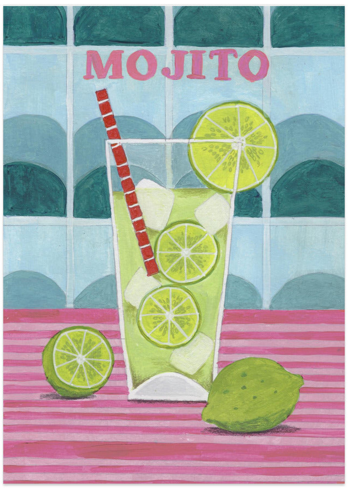 Glass of Mjito - Art Print by Caroline Bonne Müller