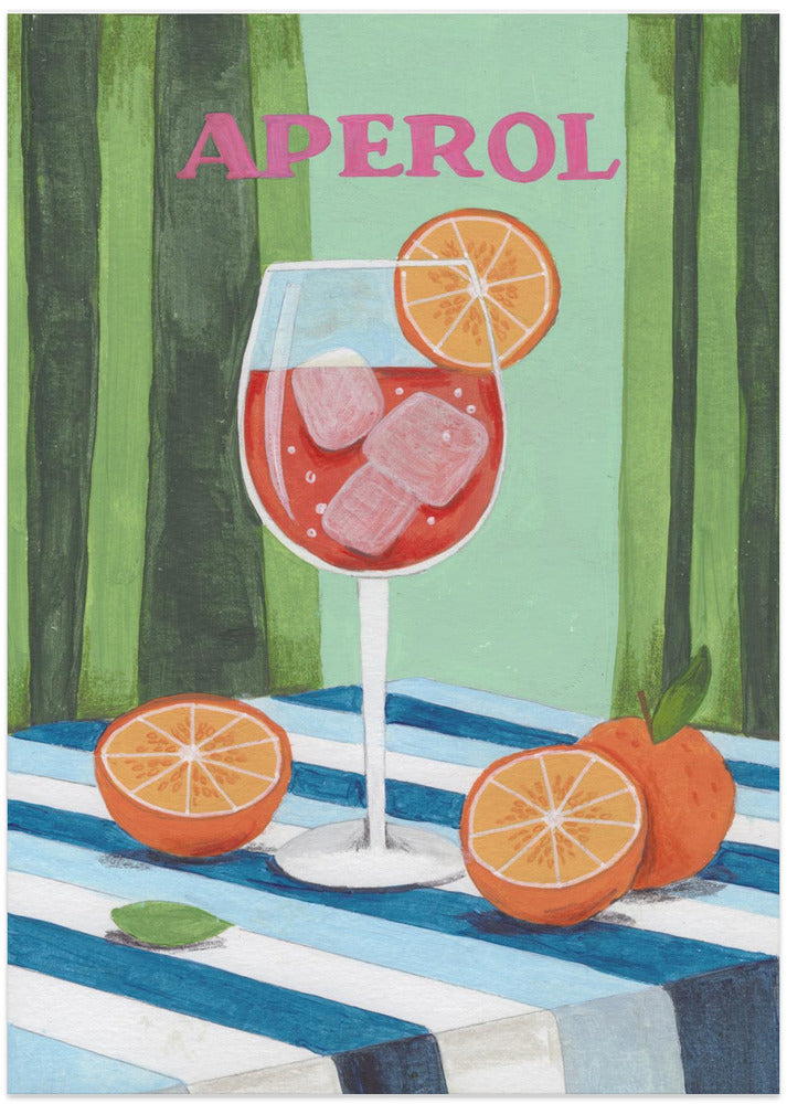 Aperol Spritz Cocktail - Art Print by Caroline Bonne Müller