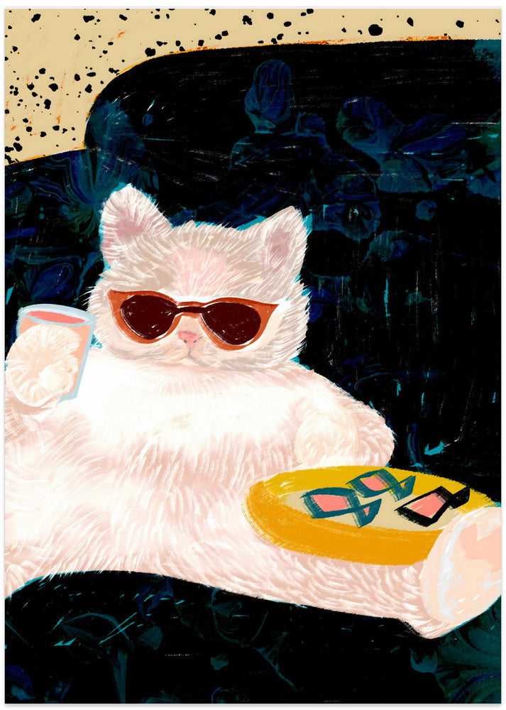 Animals Pets Cats - Art Print by Uma Gokhale