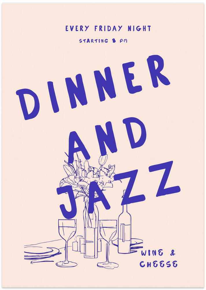 Jazz Night Feast - Art Print by Treechild