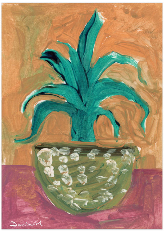 Cactus Vase - Art Print by Dan Hobday