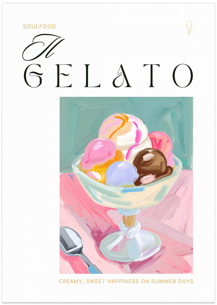 Gelato Icecream Delight - Art Print by Ohkimiko