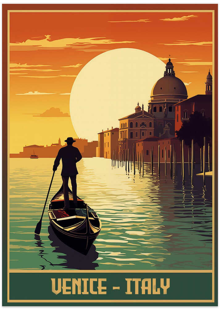 Timeless Venice Glow - Art Print by Andreas Magnusson Travel Poster