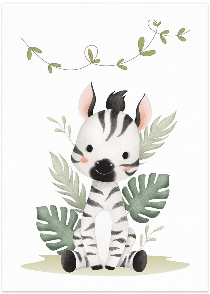 Zebra&#039;s Jungle Smile - Art Print by Saskia Michele