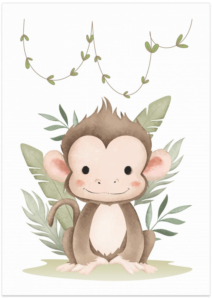 Jungle Joyful Monkey - Art Print by Saskia Michele