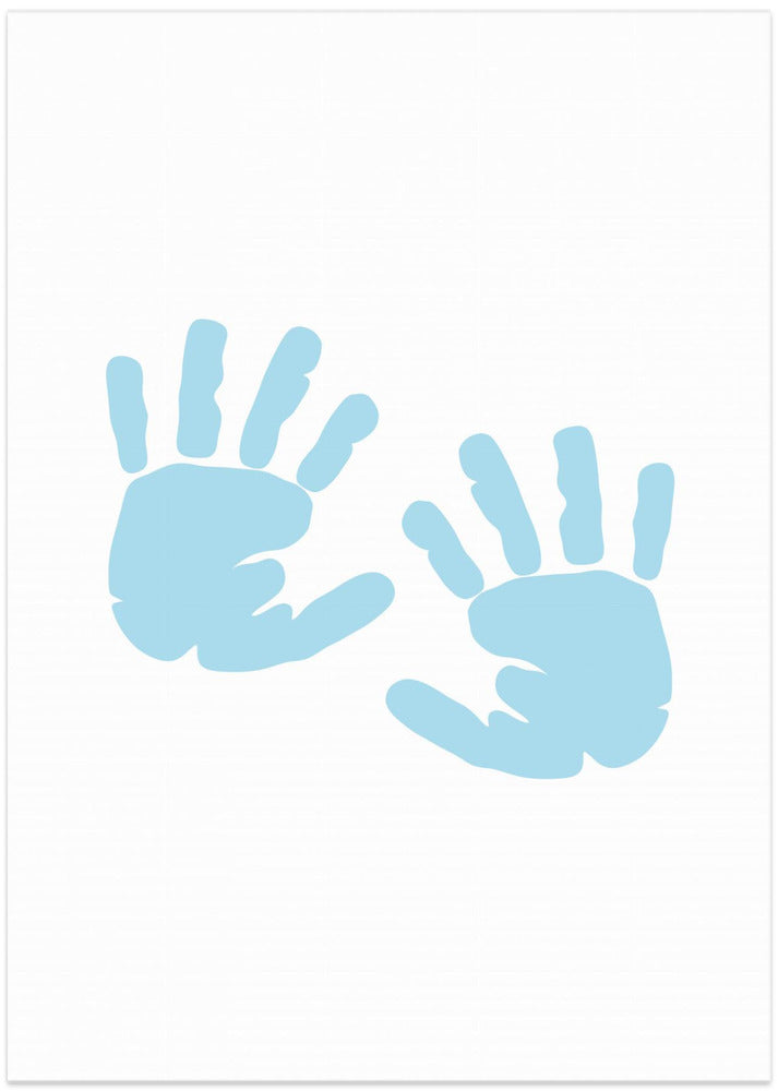 Tiny Blue Handprints - Art Print by Saskia Michele