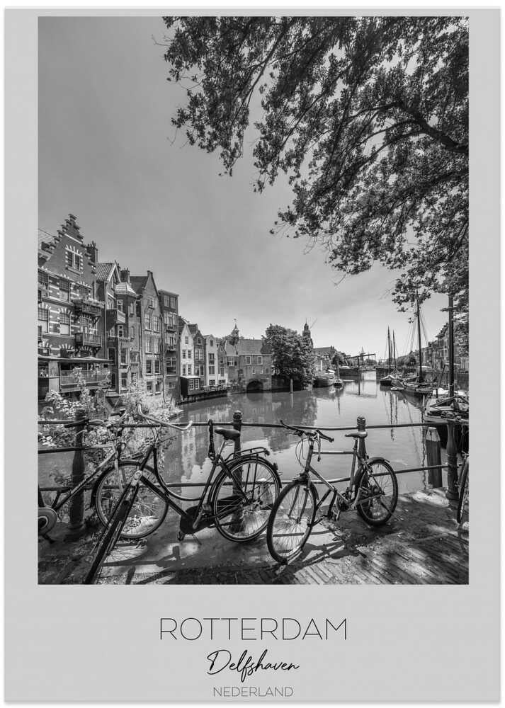 Rotterdam's Historic Delfshaven - Art Print by Melanie Viola Travel Poster