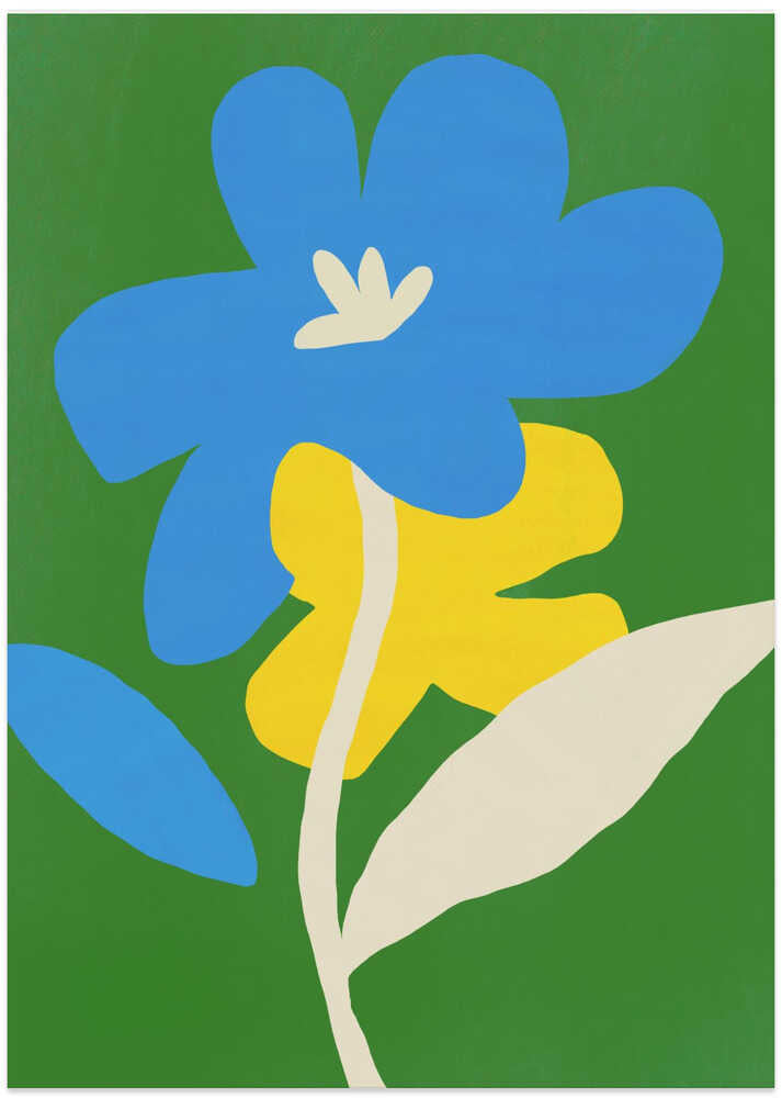 Contrast Blue And Yellow - Art Print by Little Dean