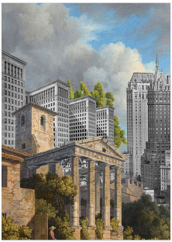 The Temple of Hercules - Art Print by Marja van den Hurk