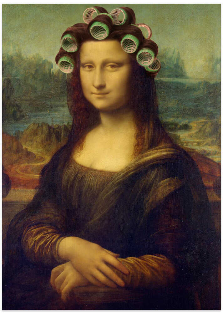 Mona Lisa -  the Curly Girly Edition - Art Print by Marja van den Hurk