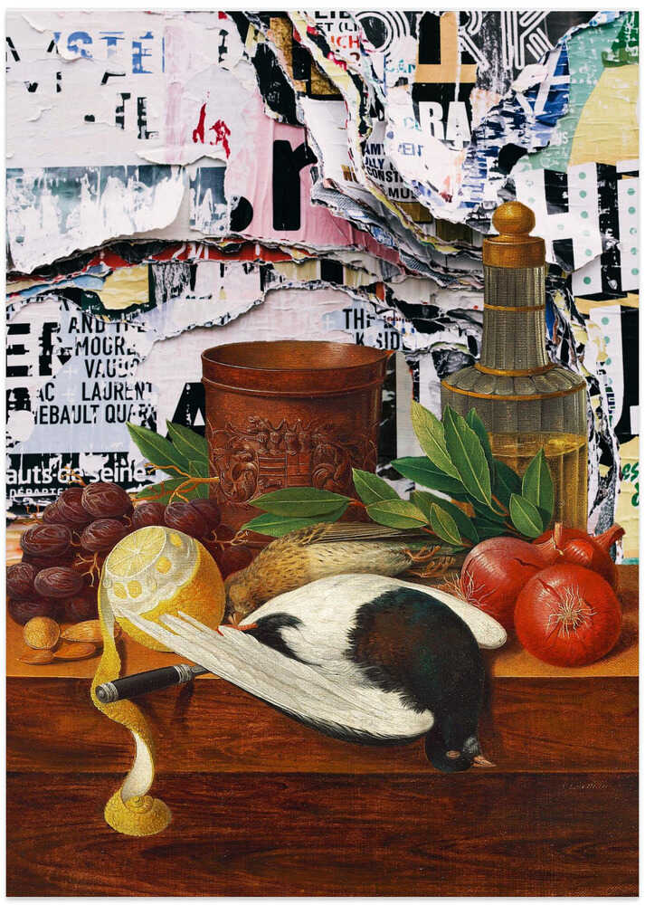 Still Life   Old and New Combined - Art Print by Marja van den Hurk