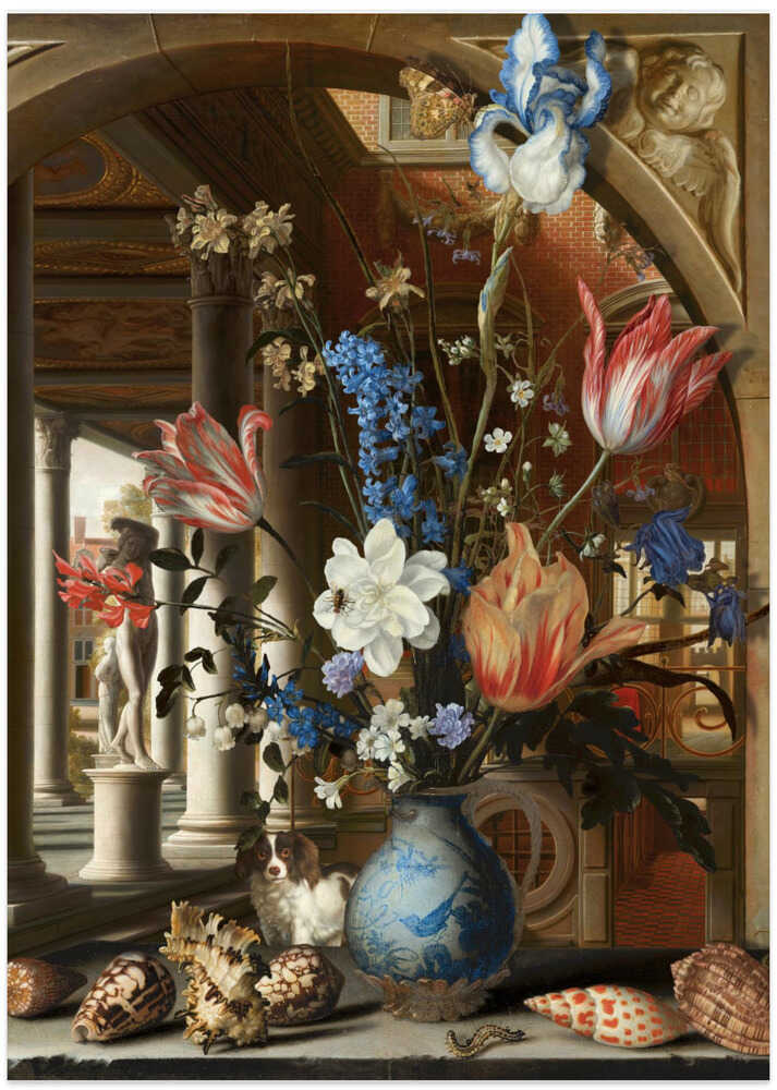A Still Life With Perspective Dutch Masters Combined - Art Print by Marja van den Hurk
