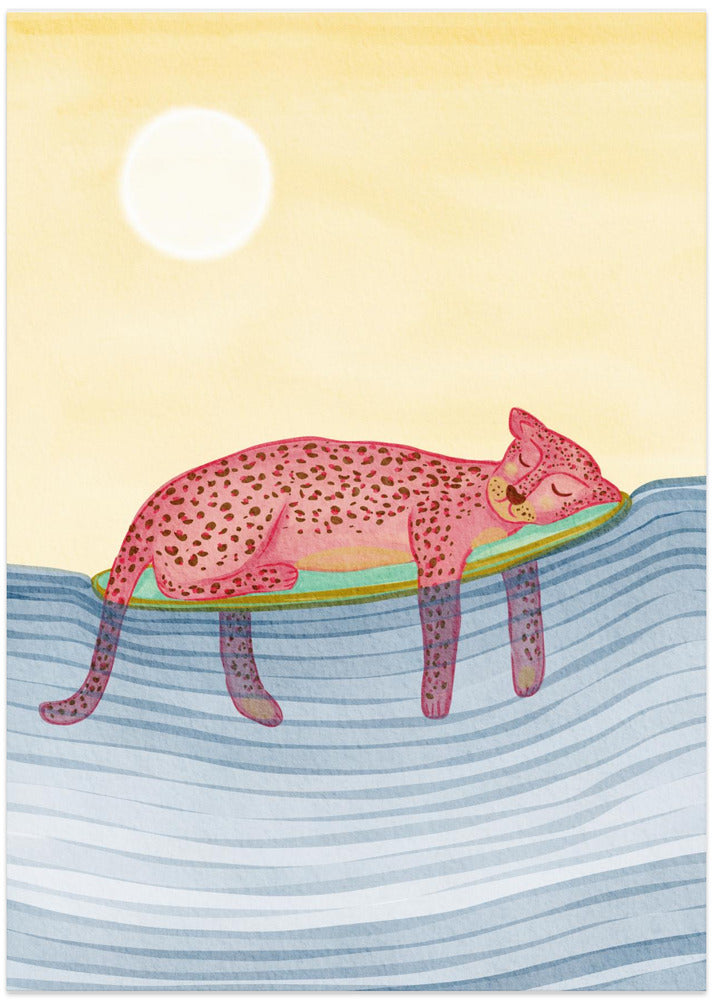 Leopard  Surfer - Art Print by Nikita Jariwala