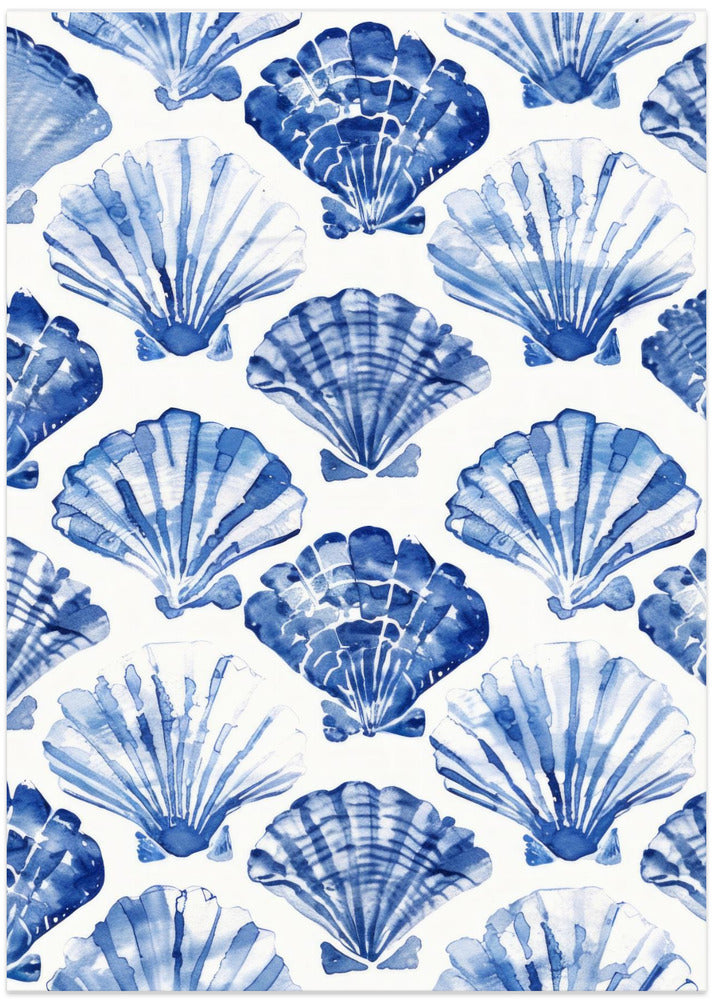 Blue Shell Harmony - Art Print by Treechild