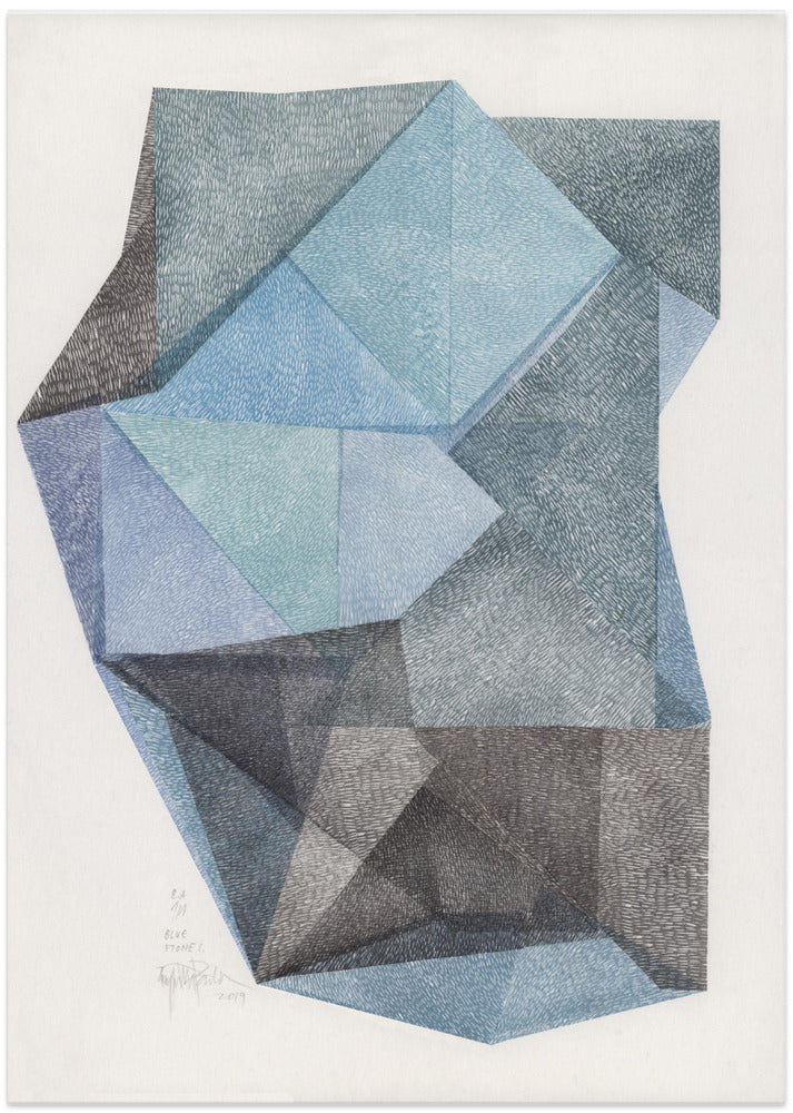 Blue Stone I. - Art Print by Paulina Vårregn