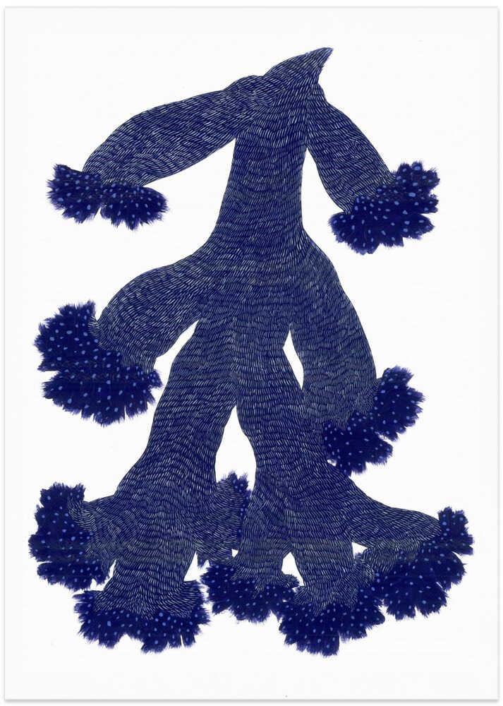 Abstract Indigo Coral - Art Print by Paulina Vårregn