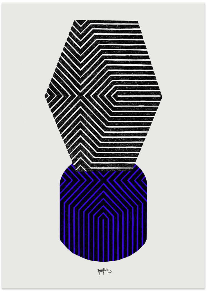 Stacked Geometric Patterns - Art Print by Paulina Vårregn
