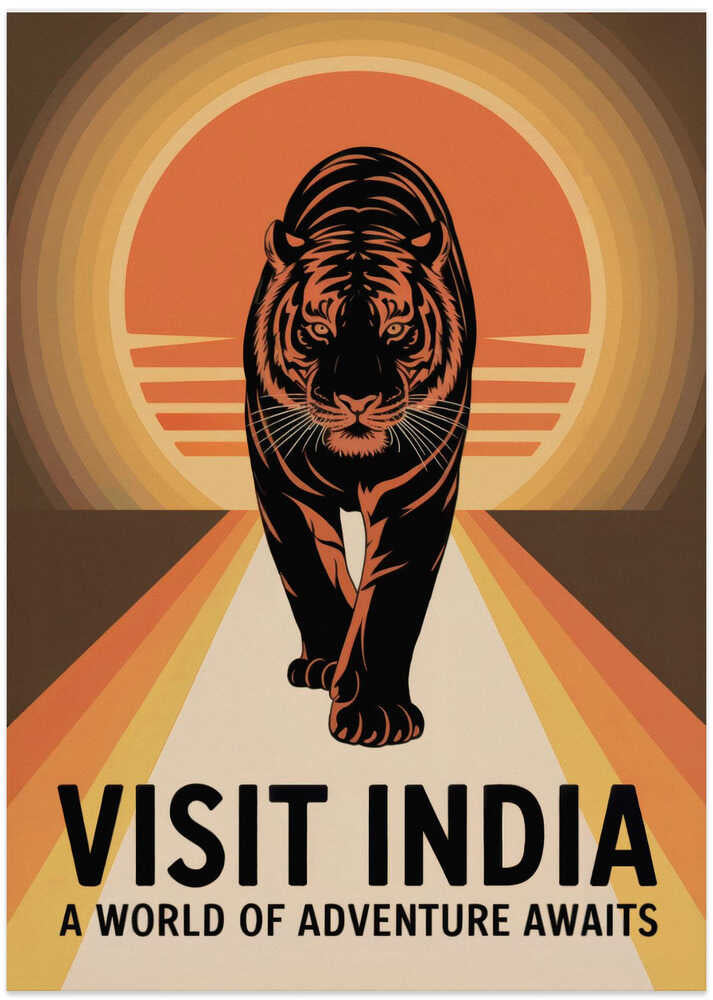 Visit India 3 - Art Print by Andreas Magnusson Travel Poster