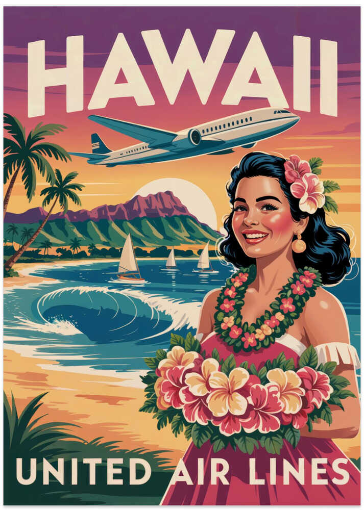 Hawaii - Art Print by Andreas Magnusson Travel Poster