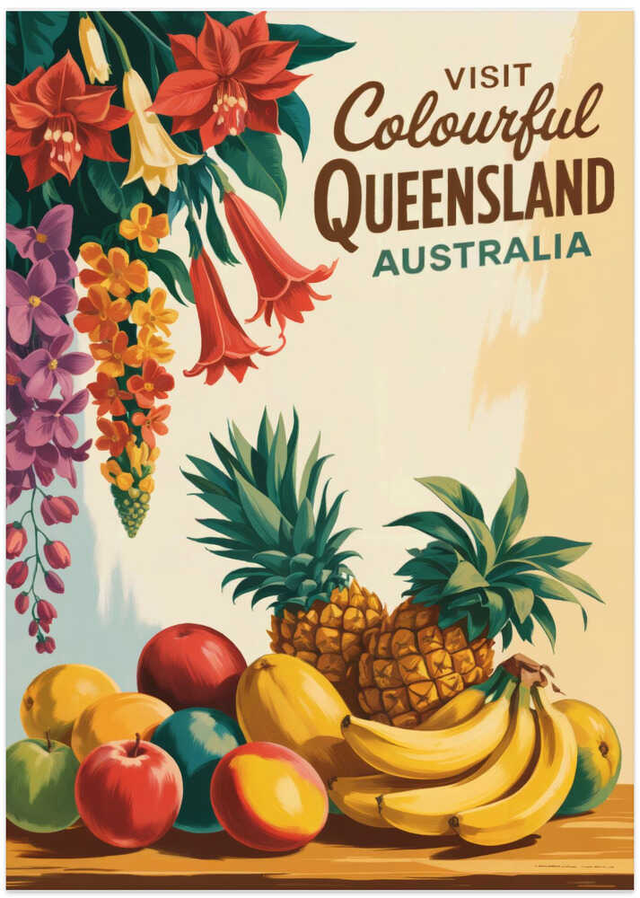 Queensland - Art Print by Andreas Magnusson Travel Poster