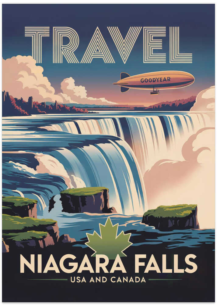 Niagara Falls - Art Print by Andreas Magnusson Travel Poster