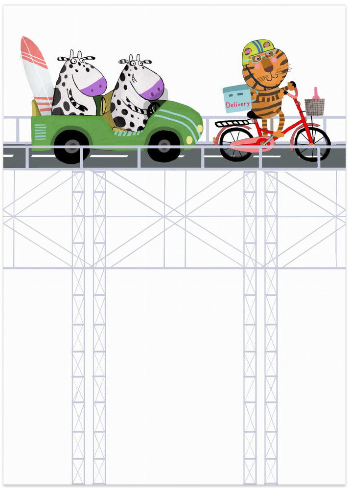 Highway Hijinks - Art Print by Carla Daly