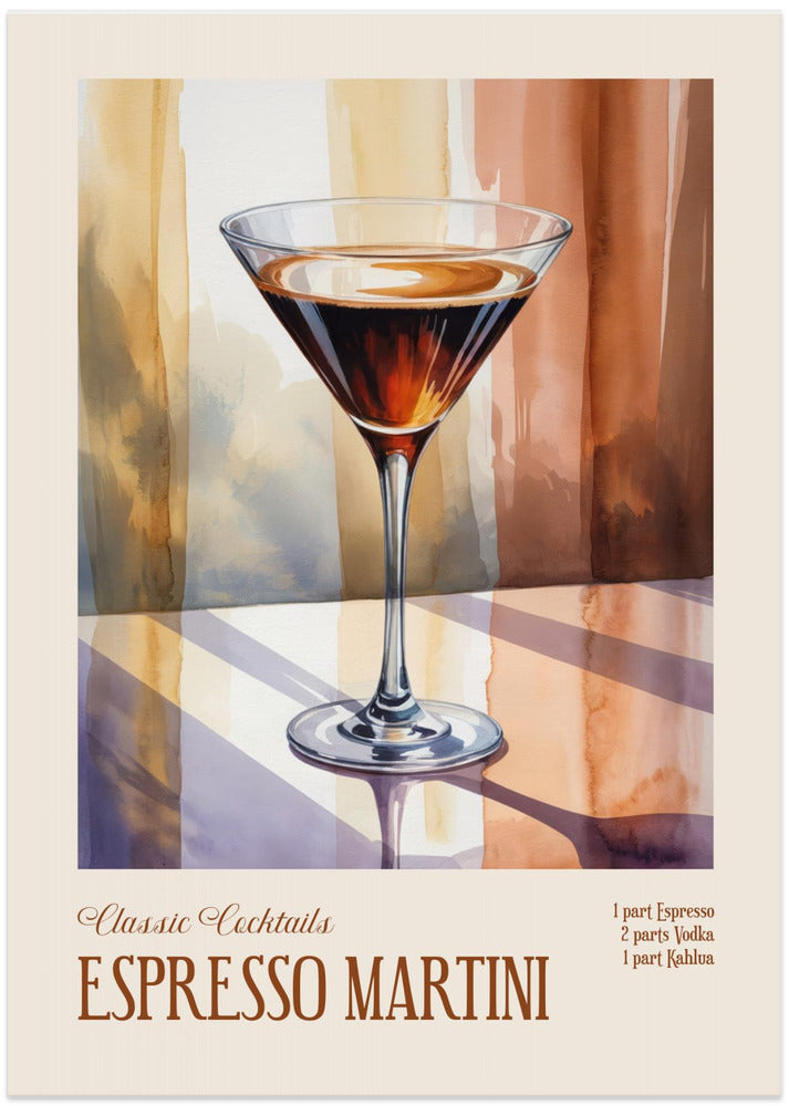 Classic Cocktails - Espresso Martini - Art Print by Andreas Magnusson