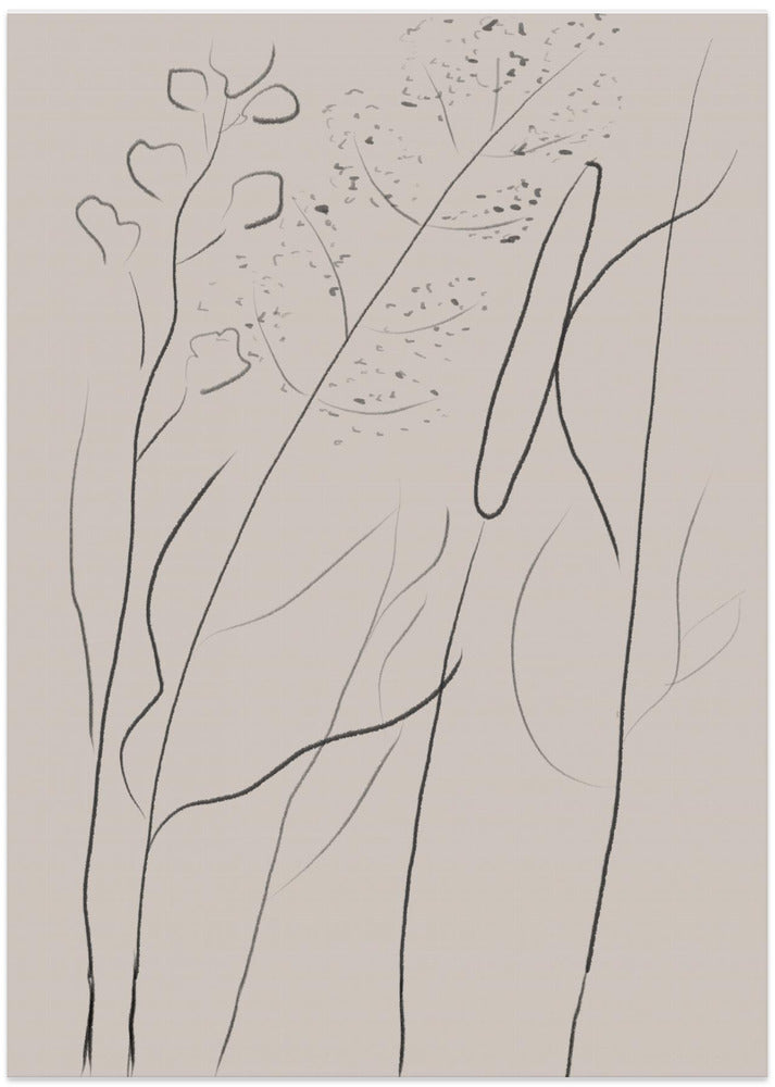 Modern Line art plant - Art Print by THE MIUUS STUDIO