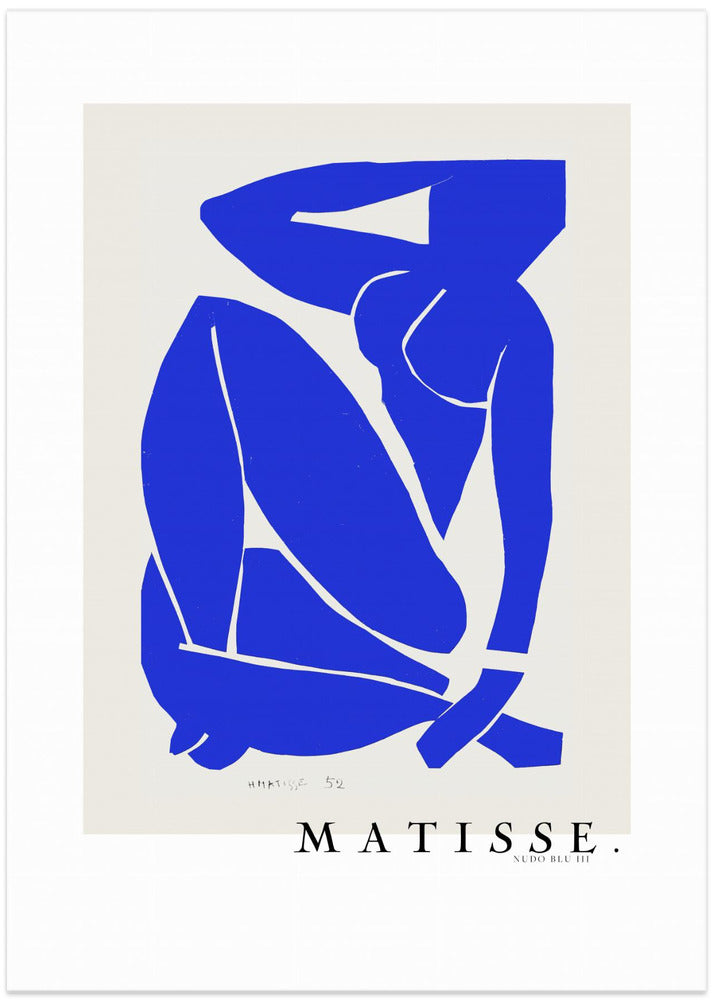 Nudo Blu III 1952 Boarder - Art Print by Henri Matisse