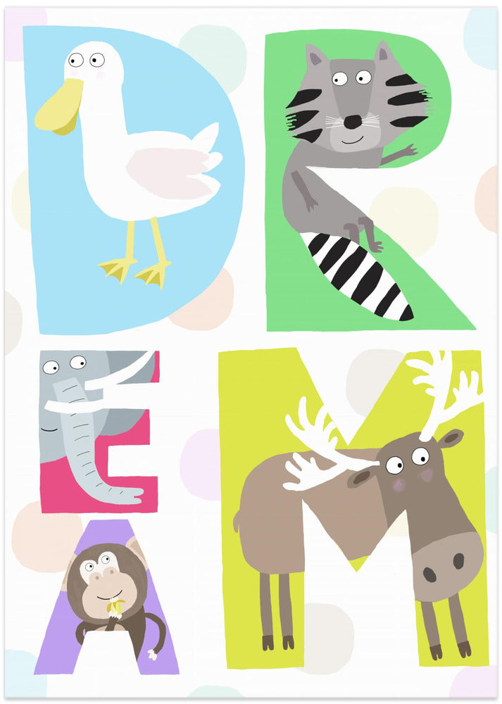 Animal Alphabet Fun - Art Print by Carla Daly