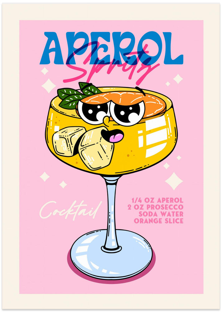 Cocktail Character Design - Art Print by Alina Shulhouskaya