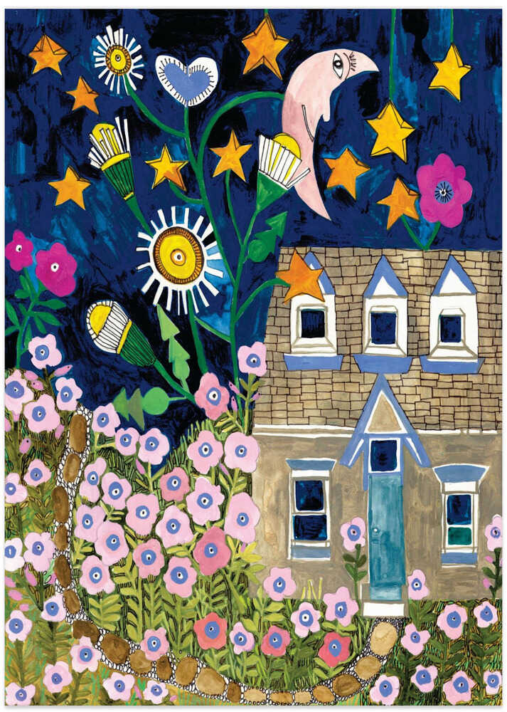 Moon Flowers - Art Print by Sharon Nullmeyer