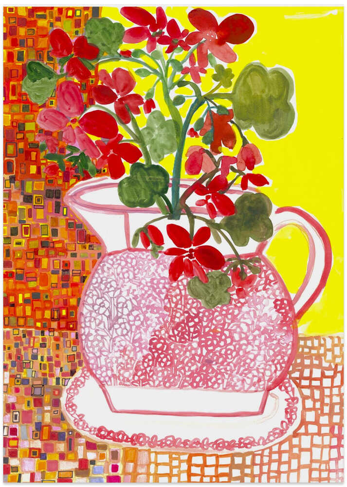 Red Geranium - Art Print by Sharon Nullmeyer