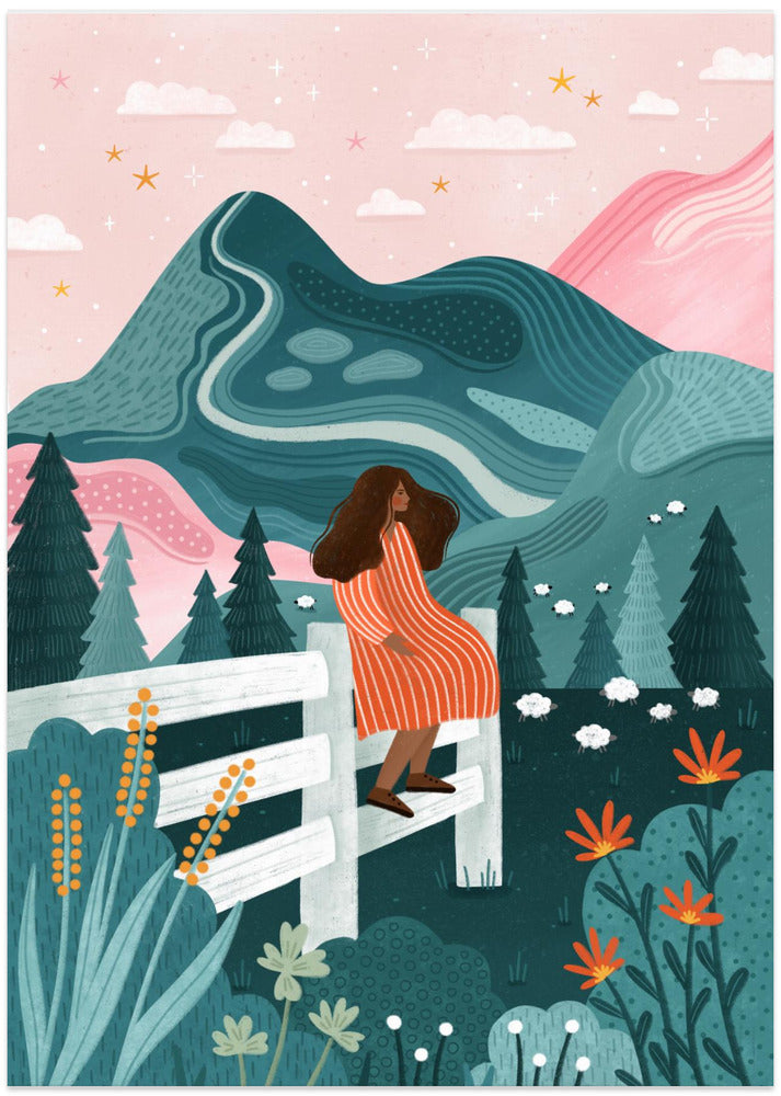 On the Fence - Art Print by Bea Müller