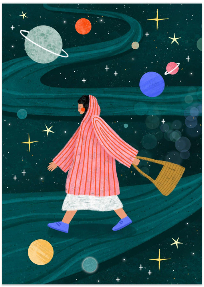 Universe Walk - Art Print by Bea Müller