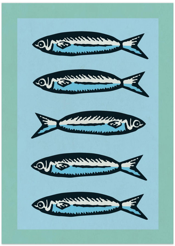 Sardines - Art Print by WallChart Art Studio