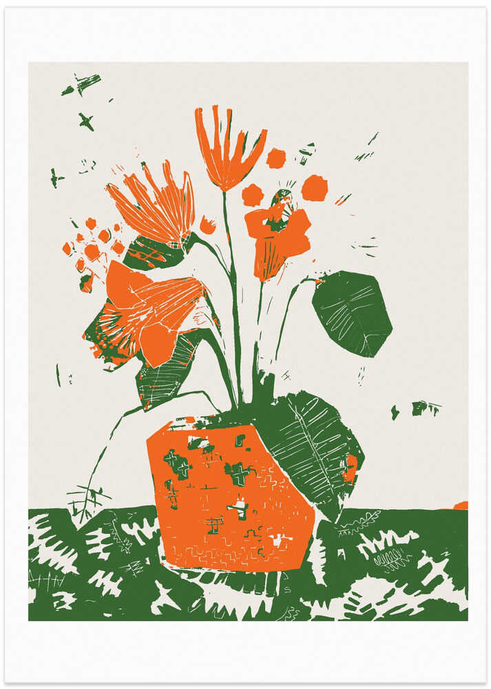 Apricot Blooms - Art Print by Sarah Fitzgerald