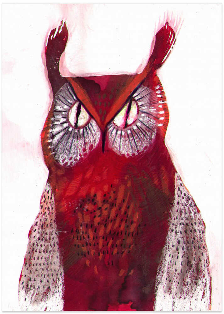 Owl - Art Print by Olga Skomorokhova