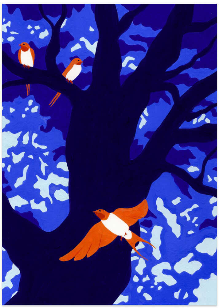 Under the Tree - Art Print by Julie Lesouef