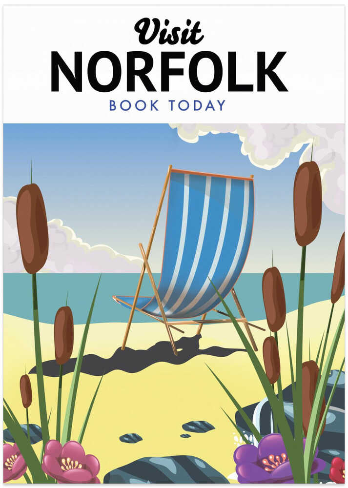 Visit Norfolk Travel poster - Art Print by Nicholas