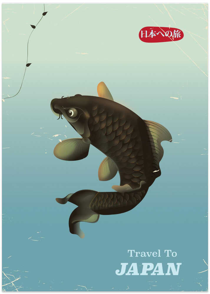 Travel To Japan - Art Print by Nicholas Travel Poster