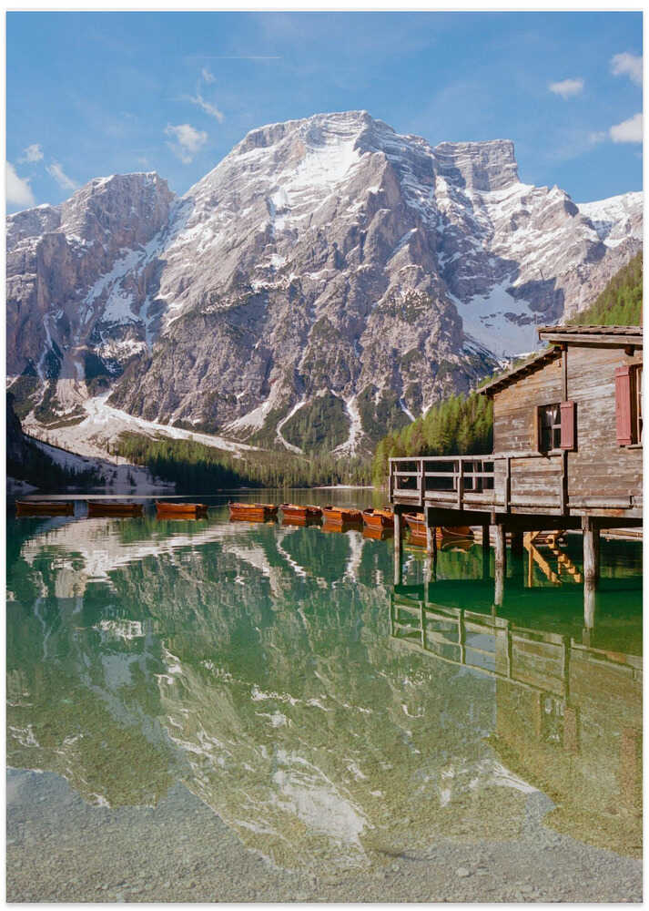 Lago Di Braies Italy On Film - Art Print by Bethany Young