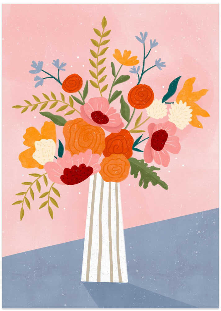 Modern Floral Arrangement - Art Print by Bea Müller