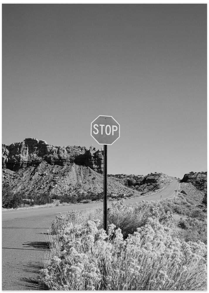 Monochrome New Mexico Road Trip on Film - Art Print by Bethany Young