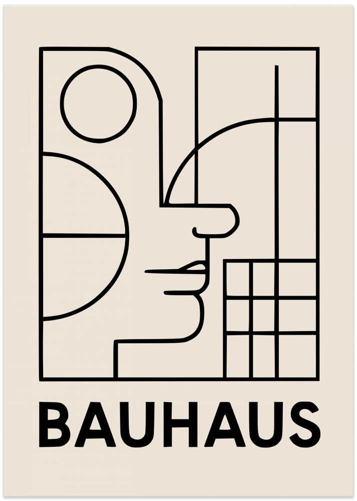 Bauhaus Geometric Design 7 - Art Print by Little Dean