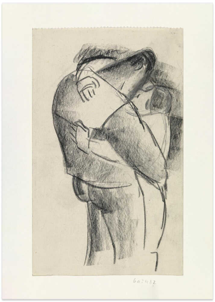 Kussend Stel (1891   1941) - Art Print by Leo Gestel
