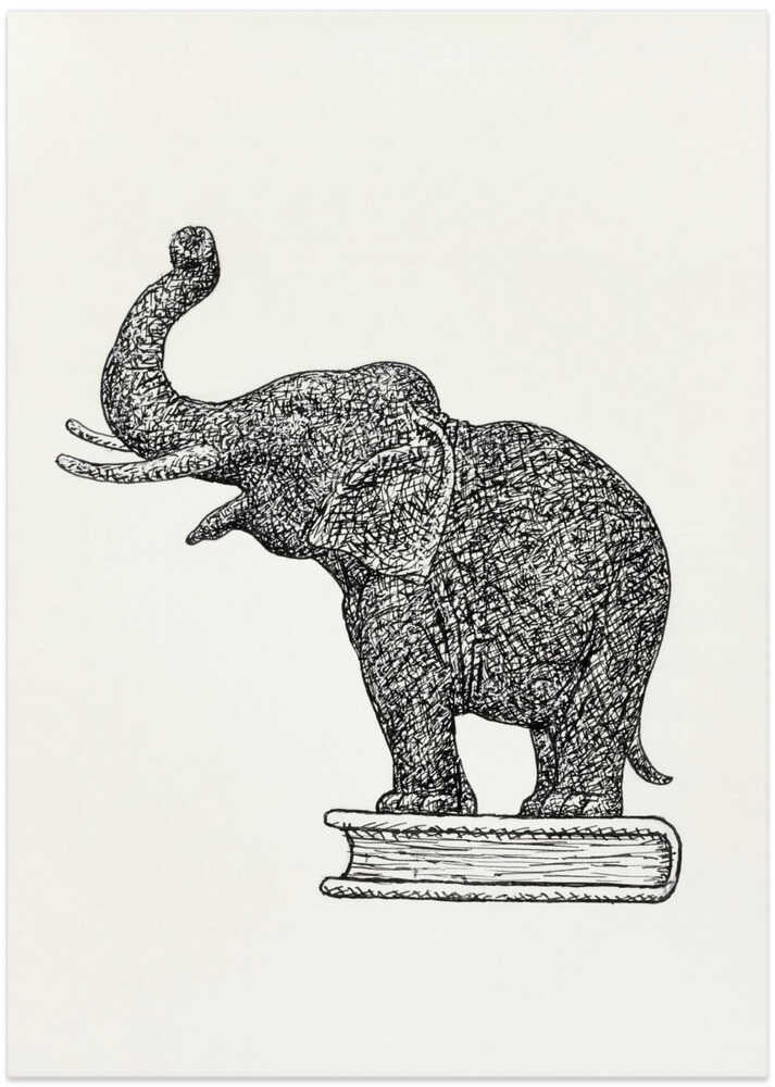 Elephant On a Book (1935 1936) - Art Print by Leo Gestel
