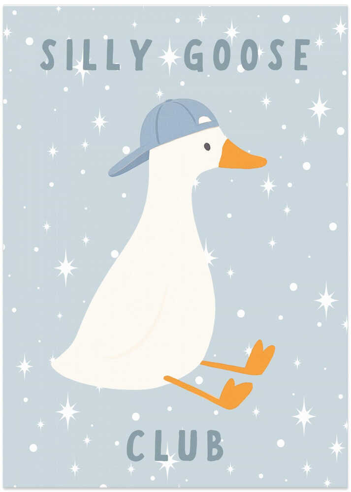 Silly Goose In Hat - Art Print by Mathieu