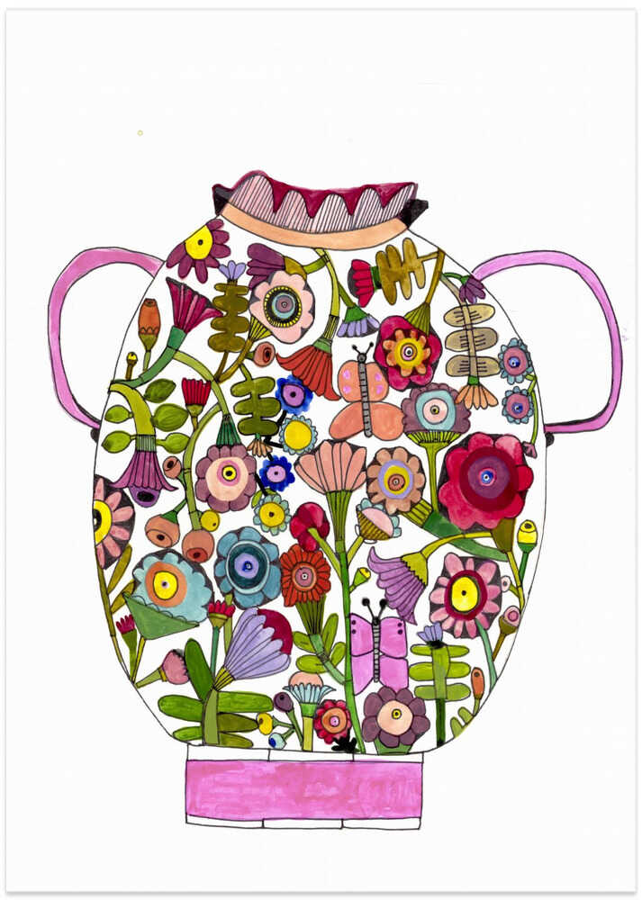 Flower Vase - Art Print by Sharon Nullmeyer